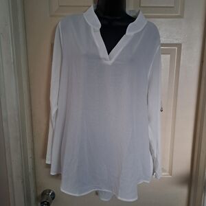 Sheer white blouse size 2XL
